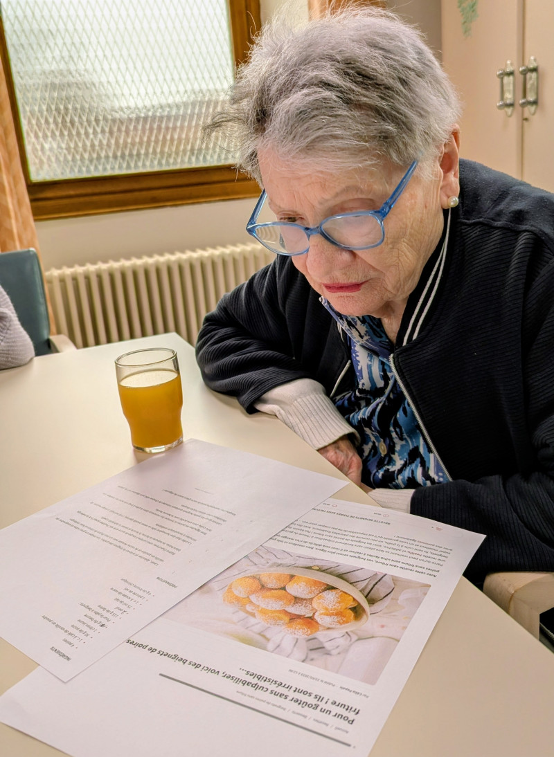 Atelier pâtisserie Beignets à la poire.