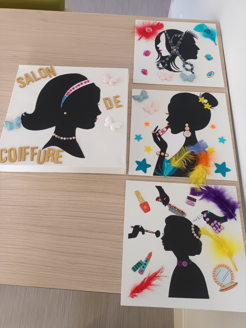 Décors pour le salon de coiffure