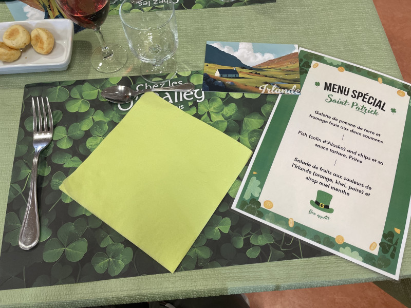 REPAS POUR LA ST PATRICK